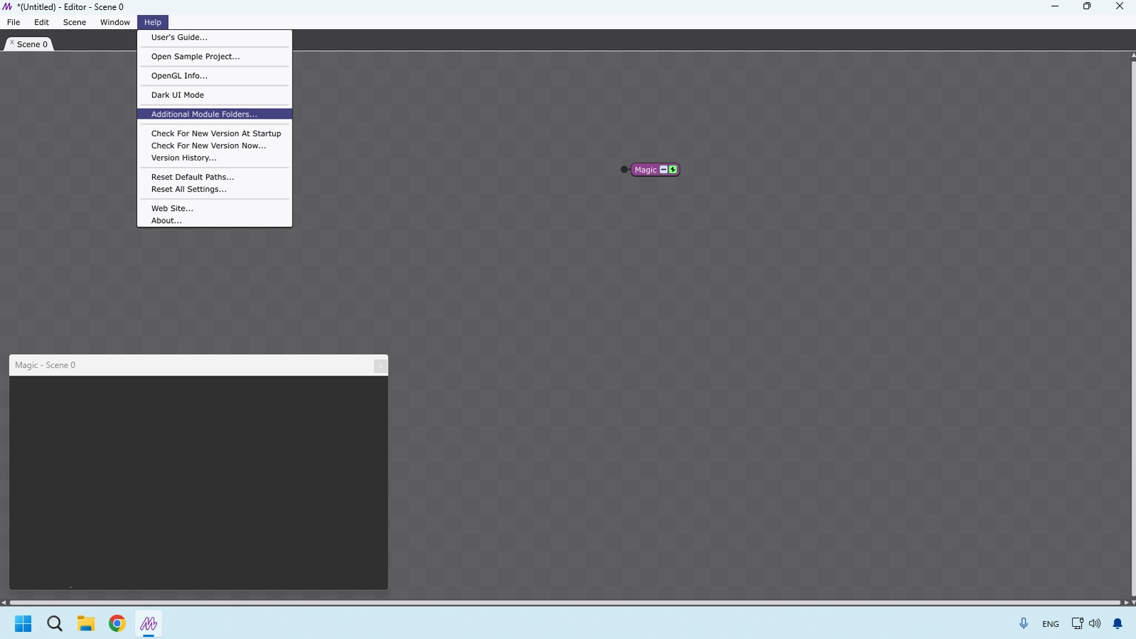 Magic Visuals menu path Help to Additional Module Folders