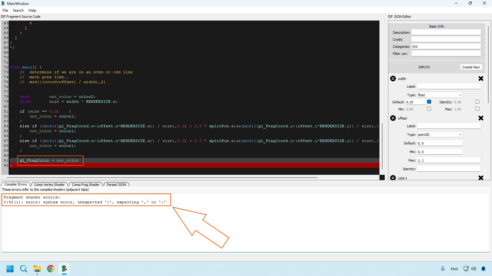 Debugging errors in ISF Editor Desktop on Windows